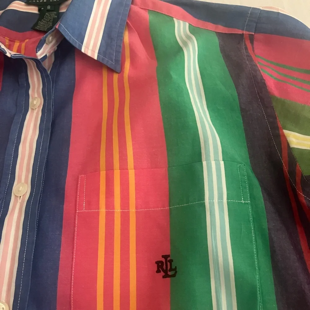 Ralph Lauren Summer Stripped Shirt - Picture 2 of 6